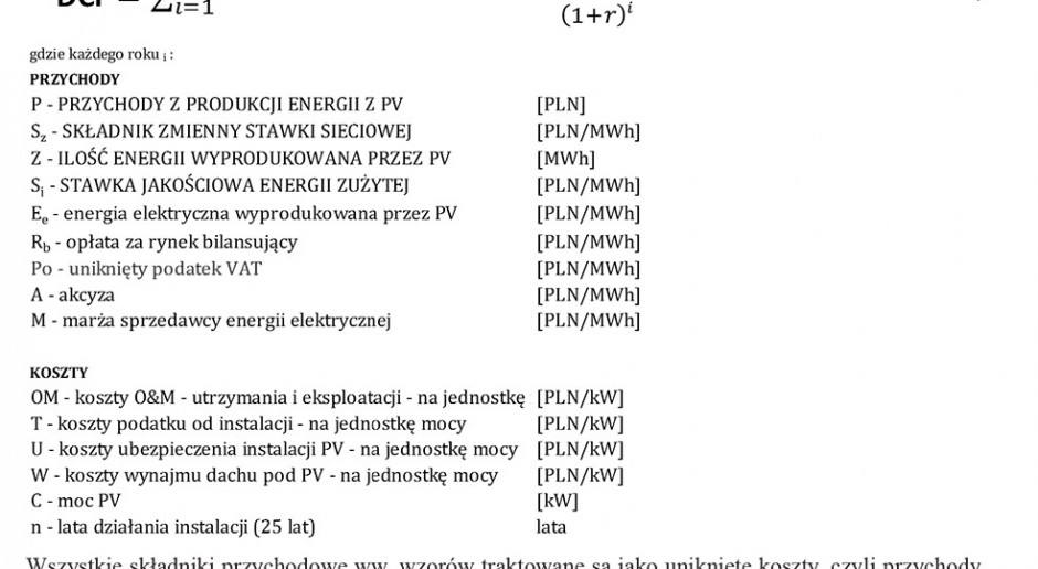 Analiza Oplacalnosci Mikroinstalacji Fotowoltaicznej Pv W Polsce W Oparciu O Produkcje Energii Elektrycznej Na Potrzeby Wlasne Energetyka