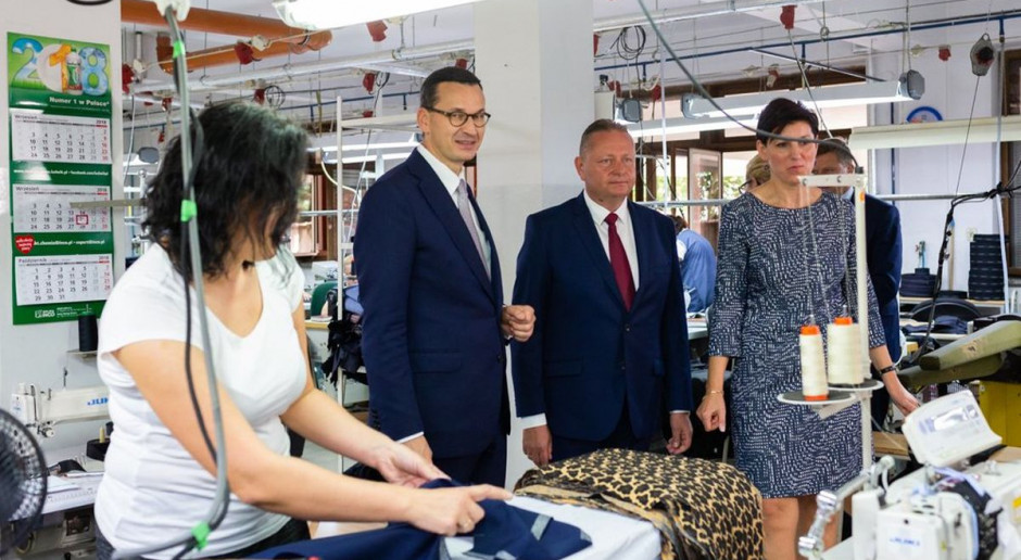 Mateusz Morawiecki odwiedził zakłady odzieżowe Exellent w Iławie