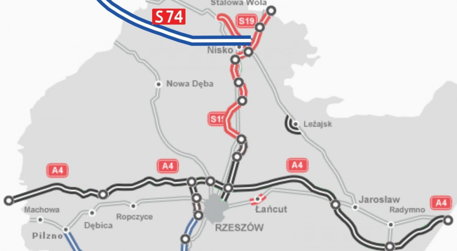 S74 Map Bliżej do budowy drogi ekspresowej S74