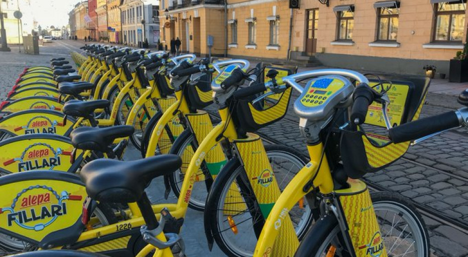 Rowery miejskie są w Helsinkach jednym ze sposobów ograniczających epidemię