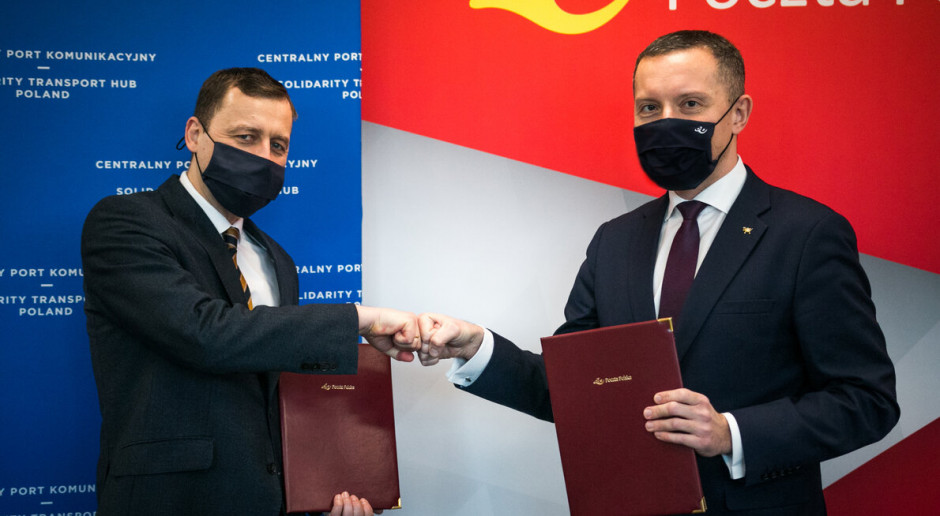 CPK podpisał z Pocztą Polska porozumienie o współpracy