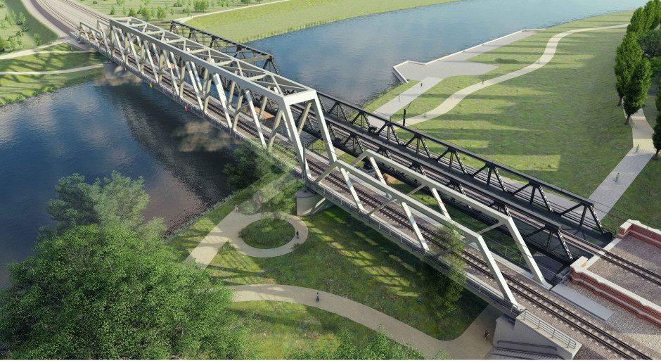 Rozpoczęła się budowa nowego mostu kolejowego nad Odrą w Opolu