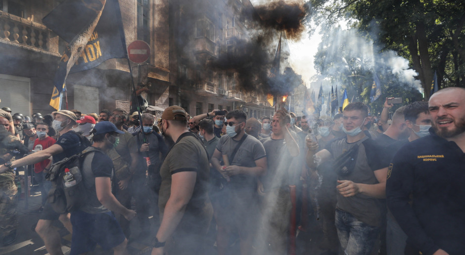 Ukraina: Starcia przed siedzibą prezydenta, są poszkodowani