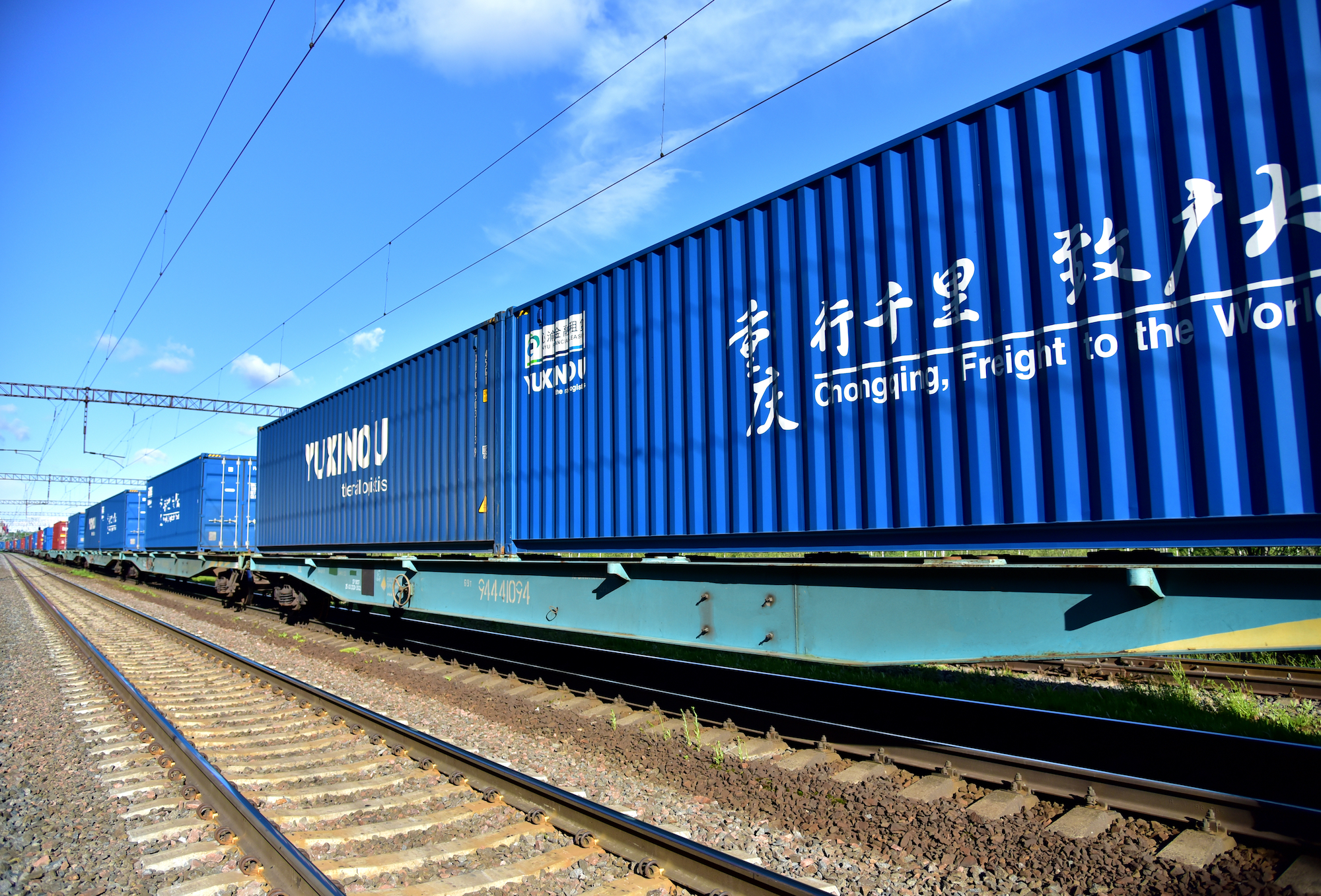 Pociąg z Chin przejeżdżający przez Białoruś. Fot. Shutterstock