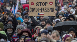 Antyepidemiczne protesty w Pradze