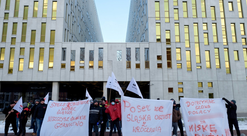 Związkowcy zakończyli okupację siedziby Polskiej Grupy Górniczej