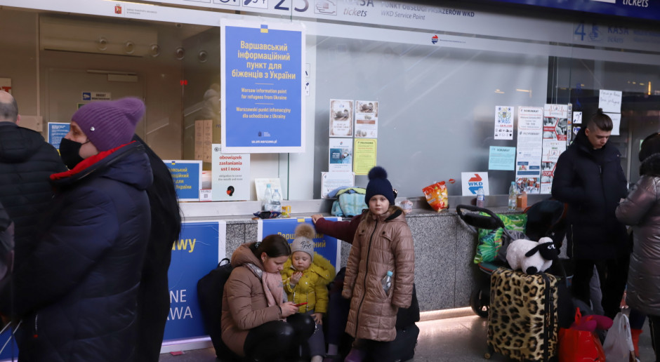 Warszawa: W sobotę na Dworcu Centralnym było mniej uchodźców z Ukrainy niż w tygodniu