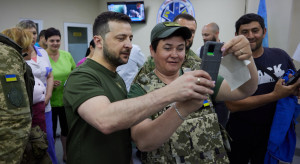 Zełenski wizytował pozycje wojsk ukraińskich