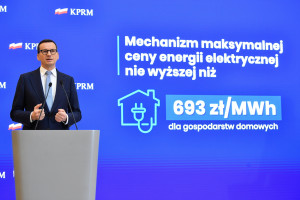 Premier Mateusz Morawiecki przedstawił mechanizm maksymalnej ceny energii elektrycznej m.in. dla podmiotów wrażliwych
