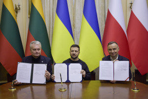 Prezydenci Duda, Zełenski i Nauseda przyjęli deklarację w sprawie Ukrainy
