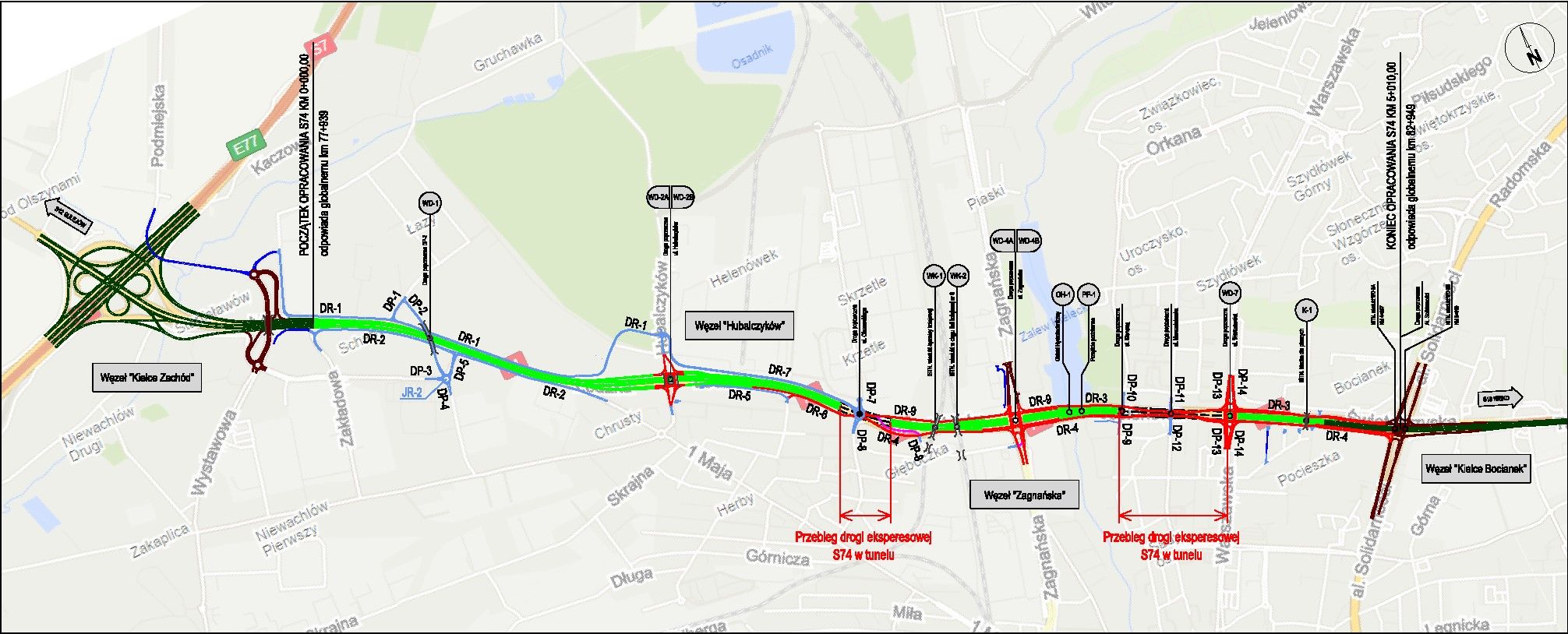 S74 Map Za 713 mln zł powstanie kluczowy odcinek ekspresówki przez Kielce ...