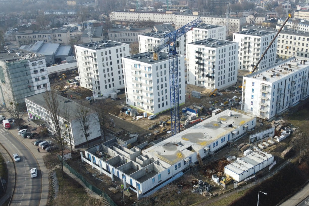 Osiedle w Lublinie, zbudowane przy użyciu prefabrykatów Pekabeksu Fot. Pekabex 