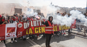 Burzliwe protesty przeciwko reformie emerytalnej we Francji