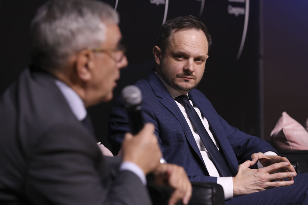 Thierry Deschaux, dyrektor generalny EDF Przedstawicielstwo w Polsce - Energia Jądrowa i Andrzej Modzelewski, prezes zarządu E.ON Polska. Fot. PTWP