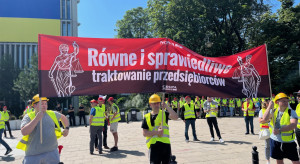 Koksownicy protestowali przed Sejmem. Chcą zmiany decyzji dot. opłaty solidarnościowej