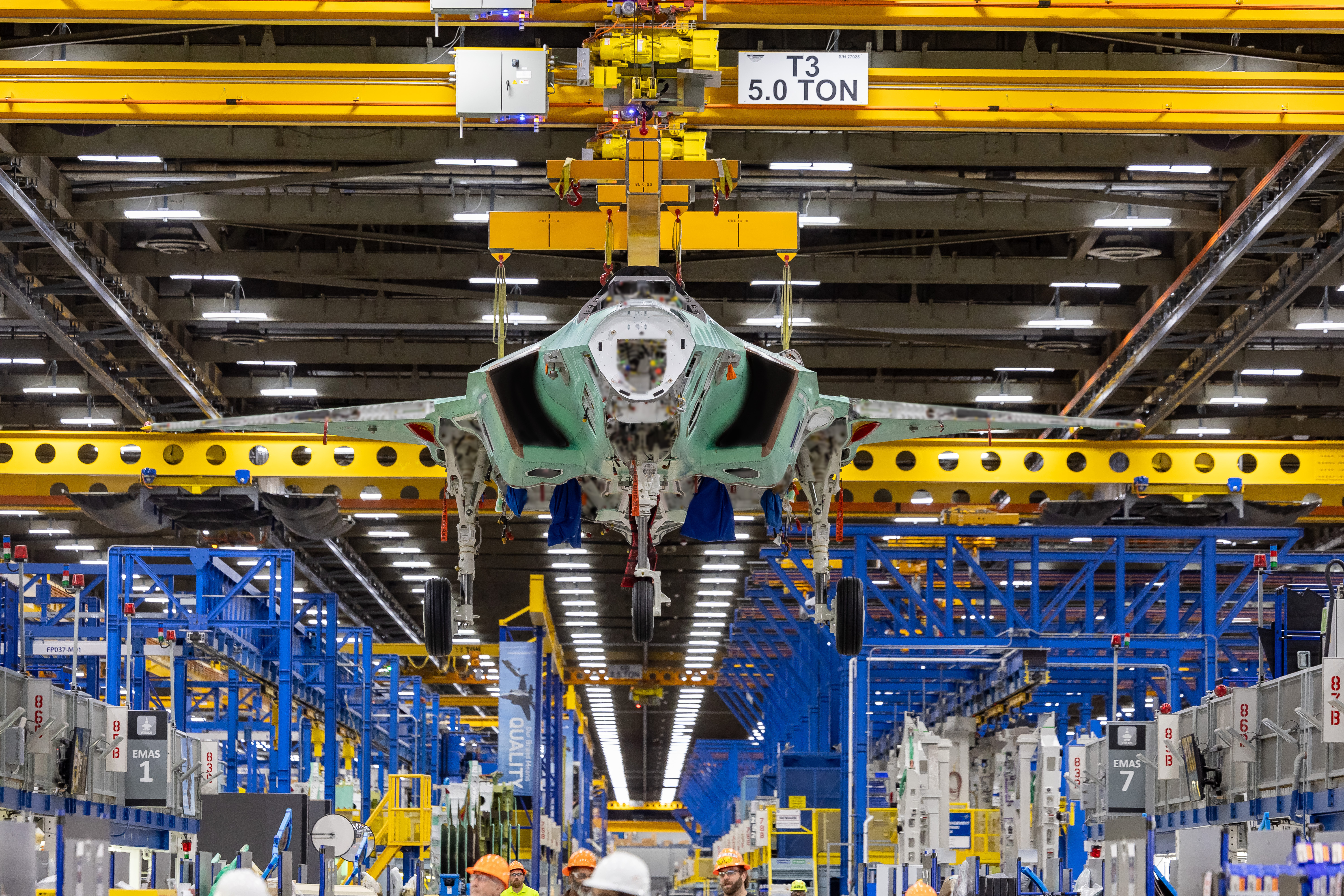 Der erste F-35-Kampfjet für Polen wird am Fließband montiert (Foto: Lockheed Martin)