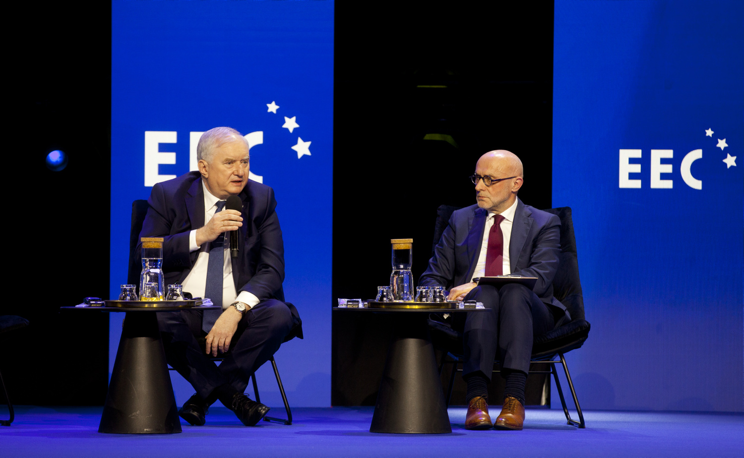 Dwugłos Dariusza Marca, prezesa zarządu PGE Polskiej Grupy Energetycznej (po lewej), oraz Ireneusza Fąfary, prezesa zarządu Orlenu, był częścią bloku inaugurującego EEC.