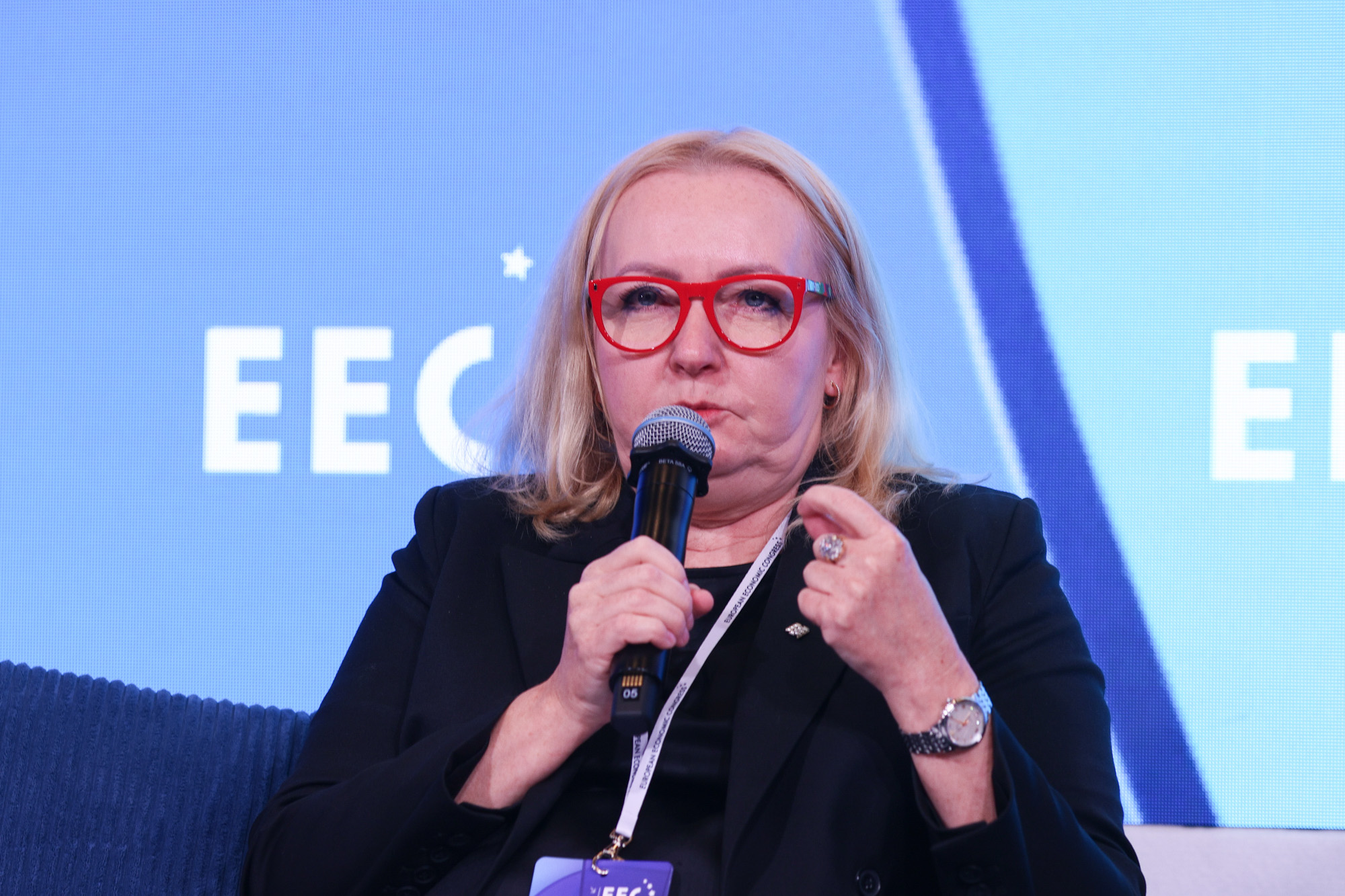 Marita Szustak, prezes zarządu Izby Gospodarczej Transportu Lądowego i zarazem prezes zarządu Track Tec Construction. Fot. PTWP