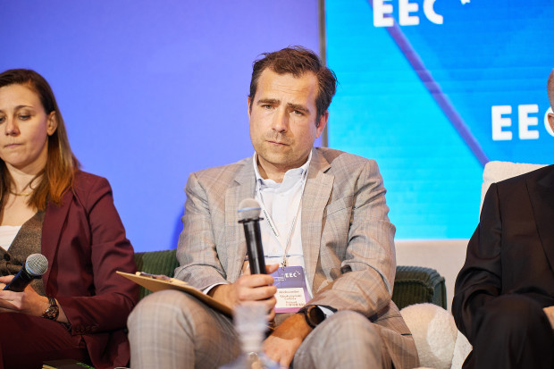 Joanna Świątkowska, zastępca sekretarza generalnego, Europejska Organizacja ds. Cyberbezpieczeństwa (ECSO), Aleksander Skołożyński, CFO, członek zarządu ds. finansowych, Cellnex Poland