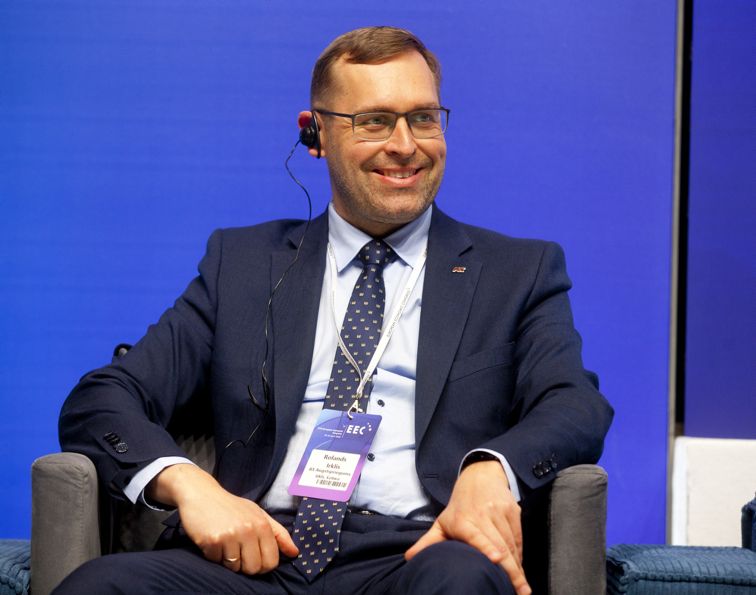 Rolands Irklis, przewodniczący rady nadzorczej AS Augstsprieguma tikls z Łotwy. Fot. PTWP