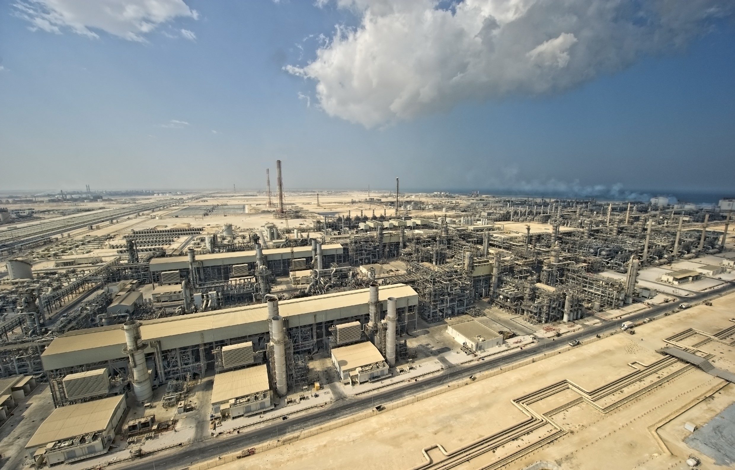 Instalaciones de gas en Qatar. Foto: QatarEnergy