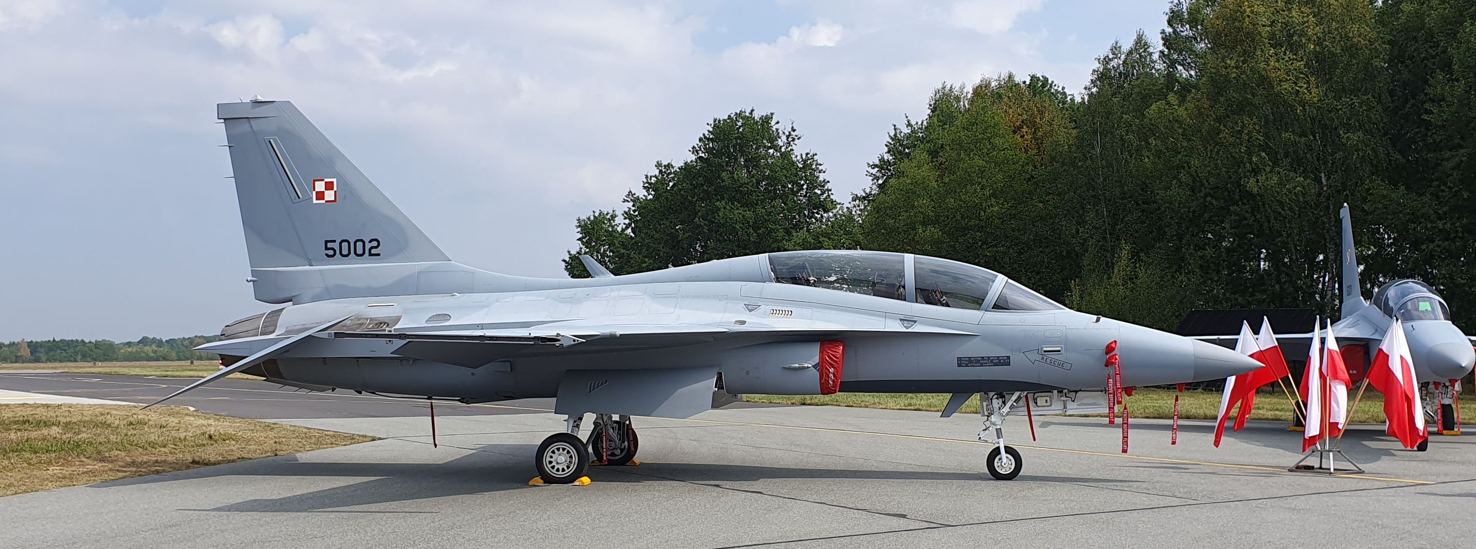 Einer der ersten polnischen FA-50 auf dem Stützpunkt in Mińsk Mazowiecki. Foto: Rafał Lesiecki/WNP