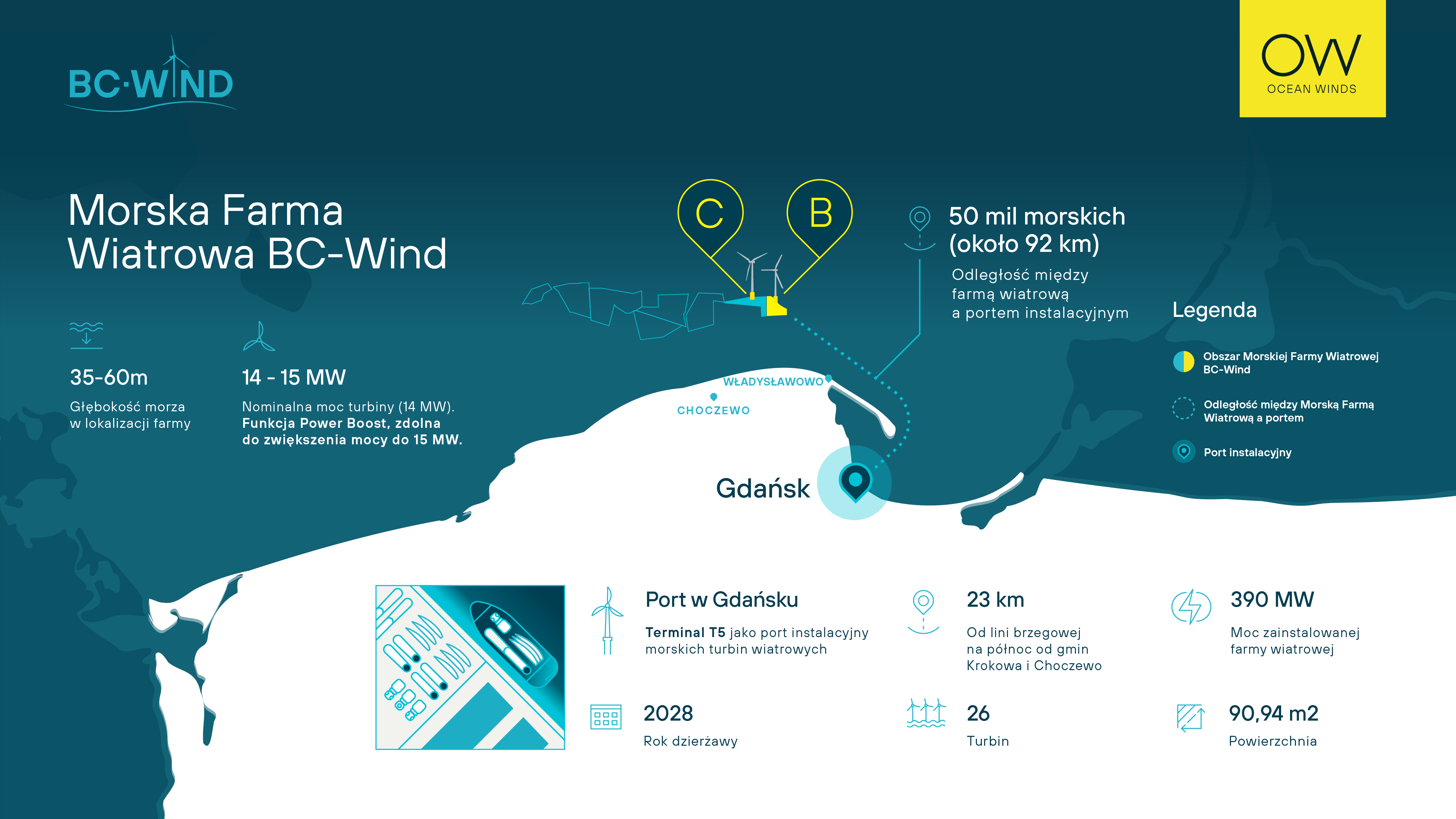Ubicazione del parco eolico offshore BC-Wind (Fonte: Ocean Winds)