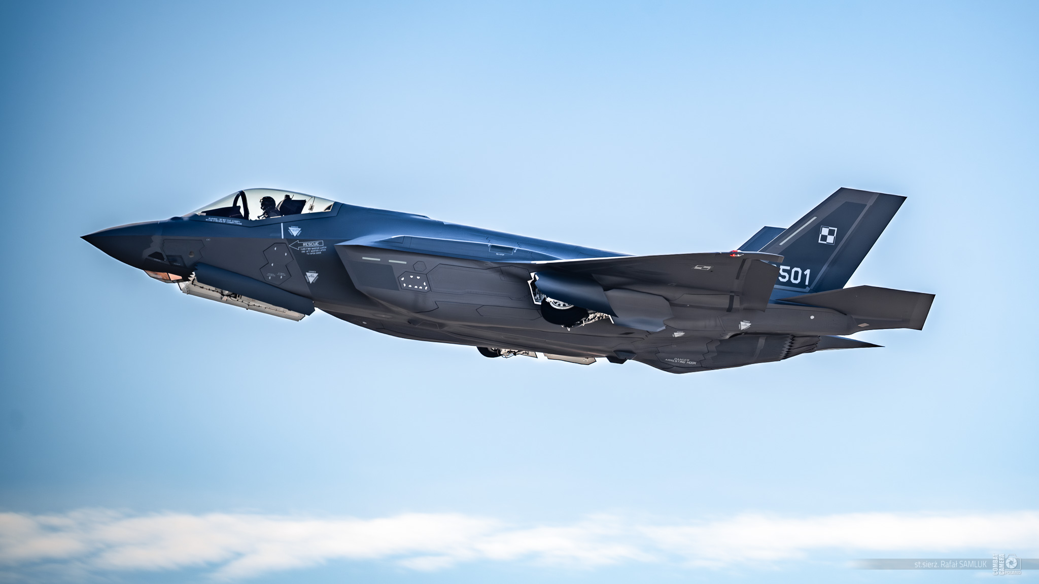 Die ersten polnischen F-35 werden derzeit in den USA zur Pilotenausbildung eingesetzt. Foto: Pressematerialien / ZOOM MON / Junior Warrant Officer Rafał Samluk/Combat Camera DO RSZ