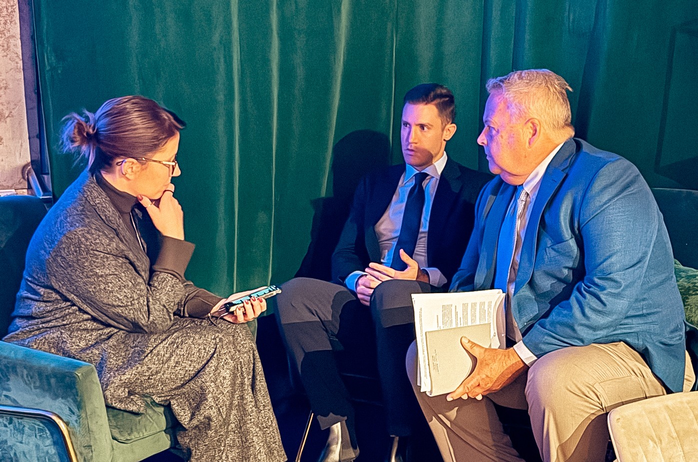WNP s'est entretenu avec Jordan Pandoff, PDG de Lumina Metals, et Kenneth Rye, directeur général du groupe Electrum, à Varsovie. Photo : Documents de presse / Lumina Metals