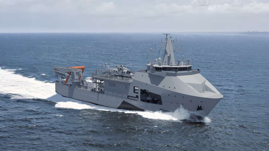 Wizualizacja okrętu Ratownik. Fot. Materiały prasowe / PGZ Stocznia Wojenna / PGZ Stocznia Wojenna
