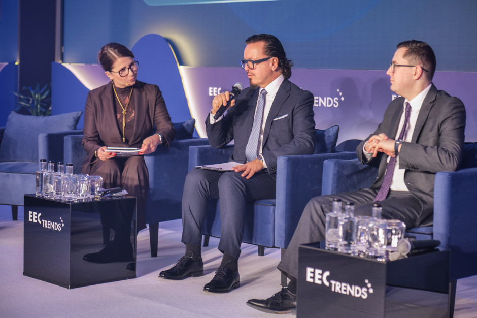 Na zdjęciu od lewej: redaktorka naczelna WNP Aleksandra Helbin, minister aktywów państwowych Wojciech Balczun i minister energii Miłosz Motyka. Fot. PTWP Fot. PTWP