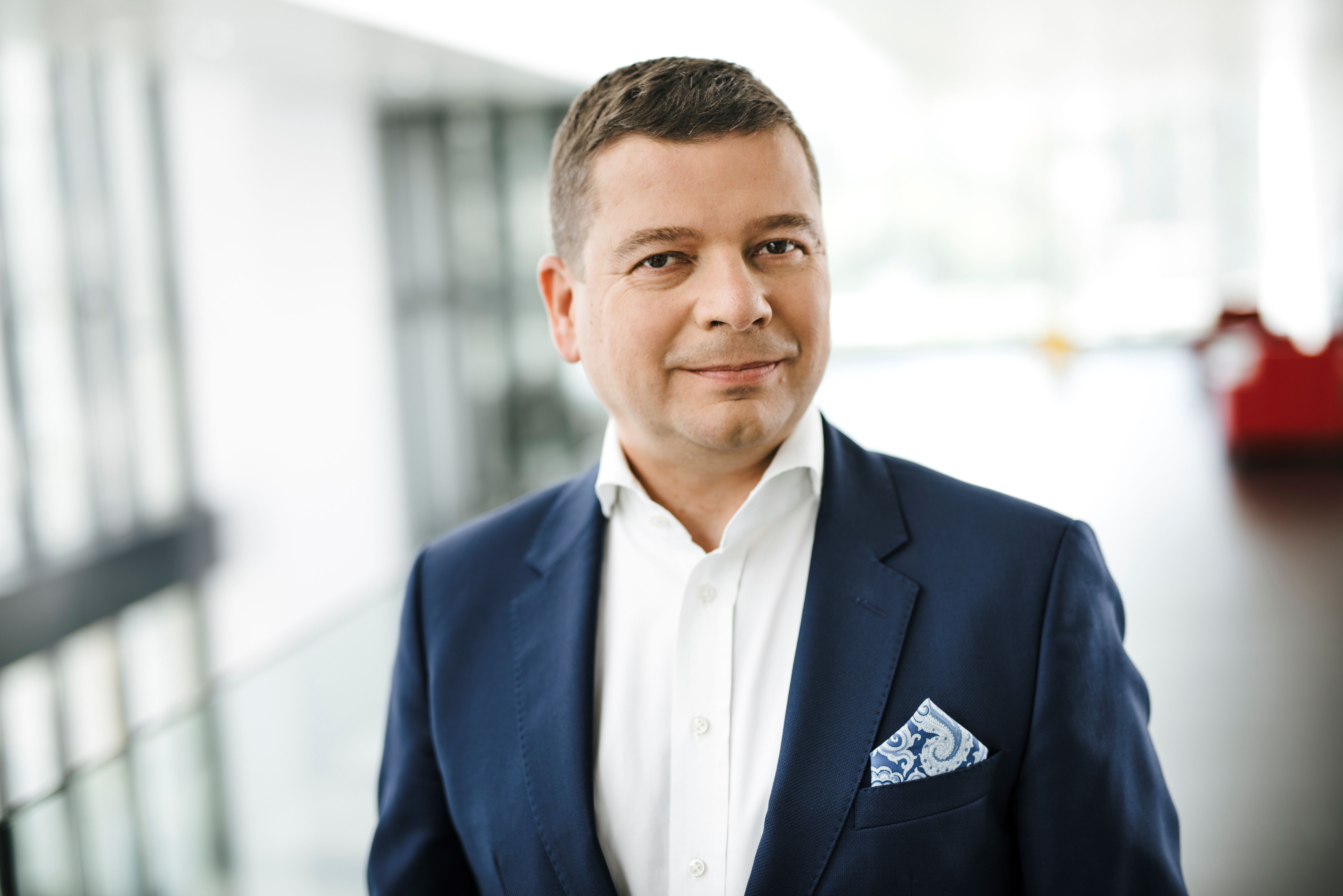Wojciech Trojanowski, członek zarządu Strabagu.  Fot. Materiały prasowe / Strabag