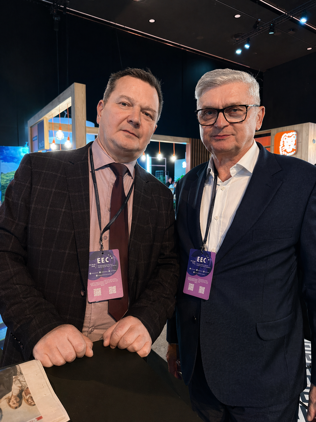 Prezes LW Bogdanka Zbigniew Stopa (na zdj. z prawej) oraz red. Jerzy Dudała. Fot. LW Bogdanka