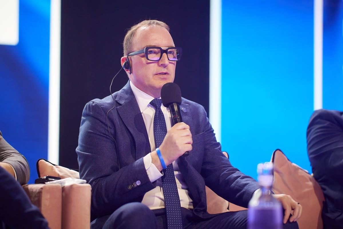 Adam Sanocki członek zarządu ds. strategii i marketingu w Polskich Portach Lotniczych.  Fot: PTWP