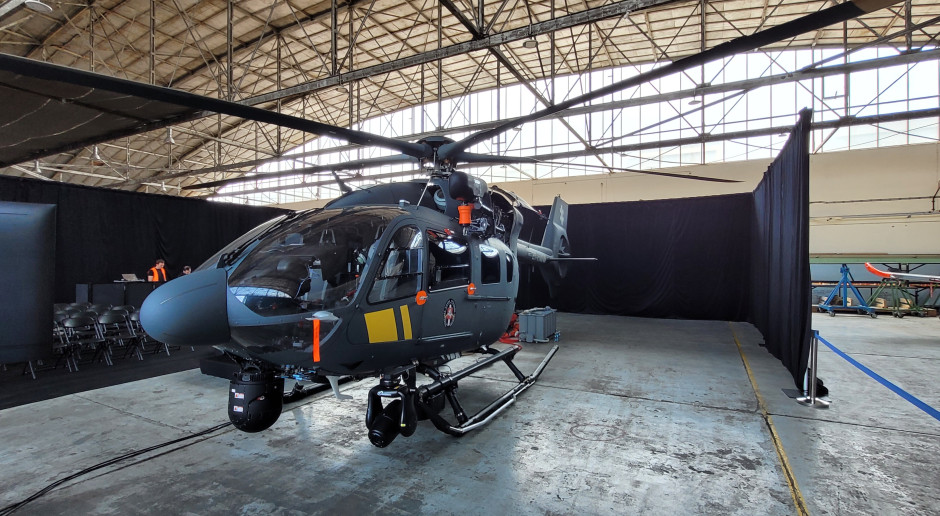 Śmigłowiec H145 należący do litewskiej Straży Granicznej został zaprezentowany w Warszawie Fot. Rafał Lesiecki / PTWP