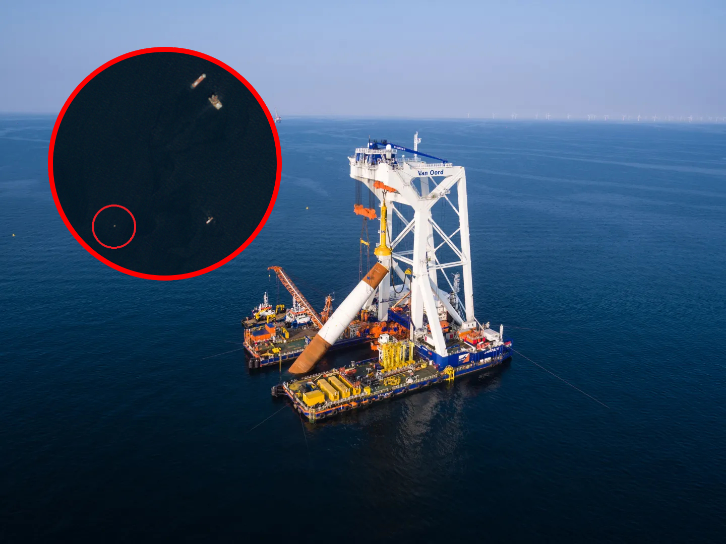 Największa polska farma wiatrowa na Bałtyku nabiera kształtów. Początki prac widać z kosmosu