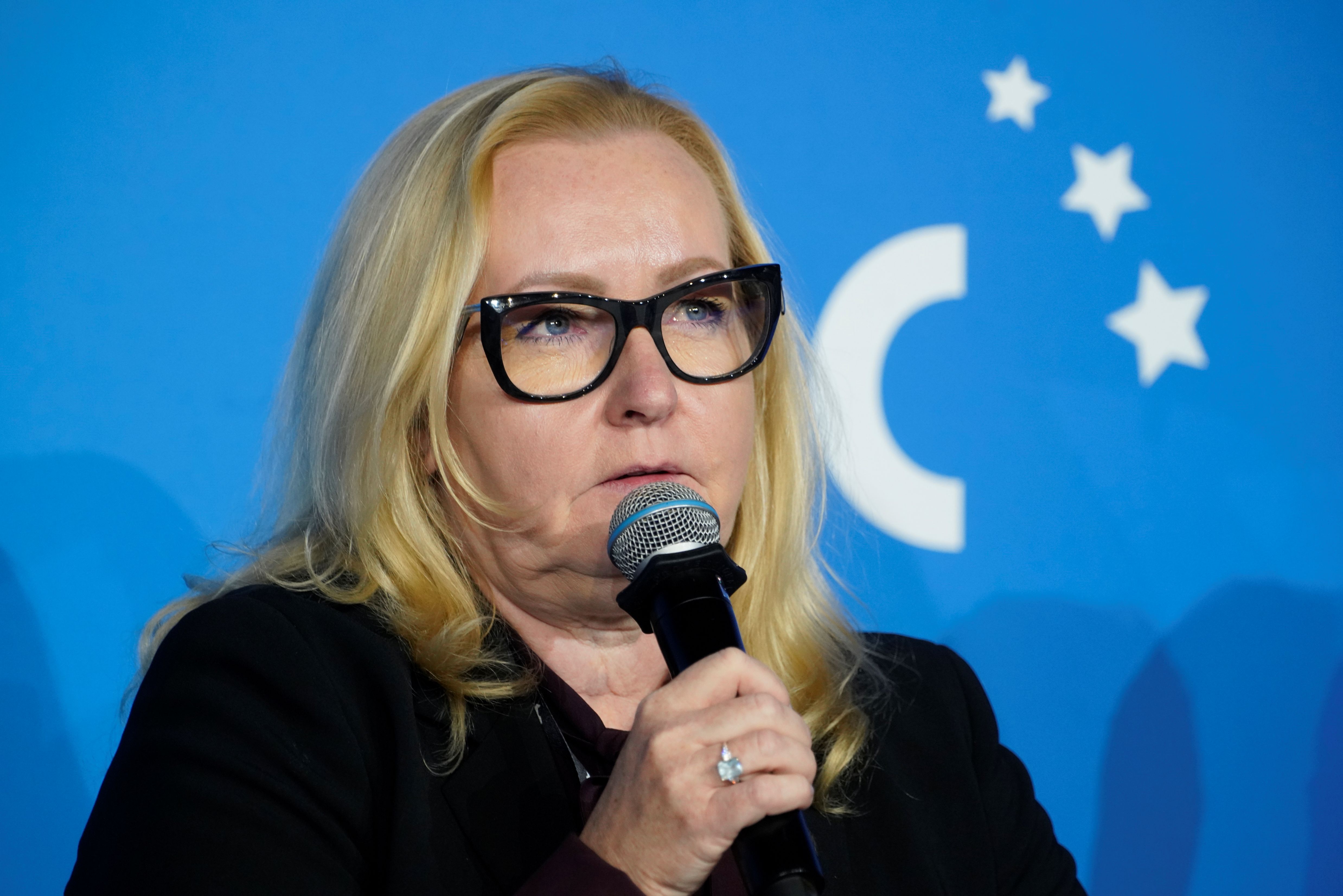 Marita Szustak, prezeska zarządu Izby Gospodarczej Transportu Lądowego i zarazem prezes zarządu spółki Track Tec Construction. Fot. PTWP